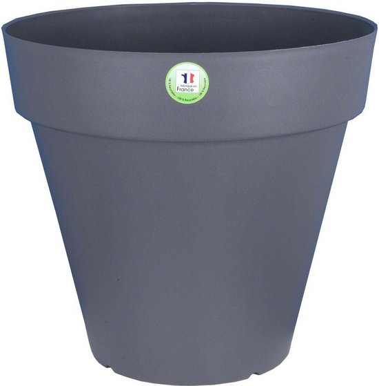 RIVIERA Pot de fleur Soleilla - Rond - � 39,2 x 35,8 cm - Paillettes grises
