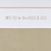 Meyco Baby Love you to the moon & back wieglaken - sand - 75x100cm