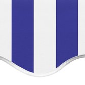 vidaXL - Vervangingsdoek - voor - luifel - 4,5x3,5 - m - blauw - en - wit