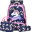 Kids Backpack Unicorn Bag Girls School Bags School Backpack Unicorn Backpacks for Girls School Bag Set for Teenager Girls Gifts,Pink