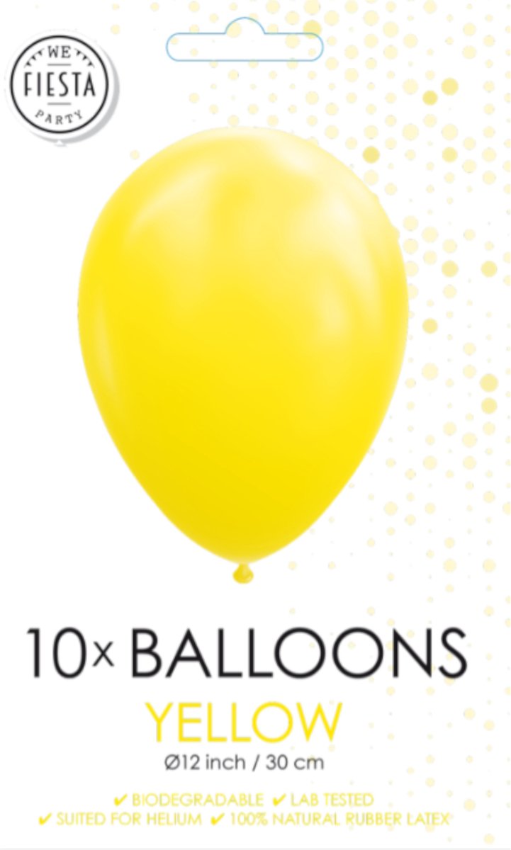 10x Ballonnen Geel