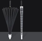 Paraplu - Stormparaplu - Golfparaplu - Windproof - Extra sterk - Met waterdichte beschermhoes - 24 ribben - Zwart