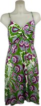 Angelle Milan - Vêtements de voyage pour femme - Robe verte / violette avec Bracelets et torsade - Mouwloos - Respirante - Infroissable - Robe durable - En 5 tailles - Taille XL