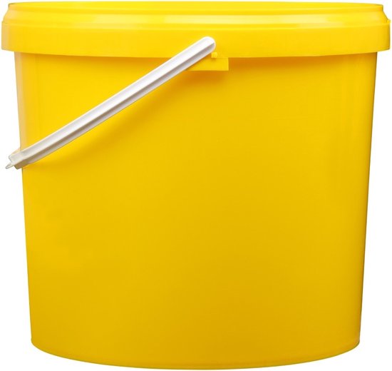 Kunststof emmer met uitwringer - 11 liter - blauw - Italië