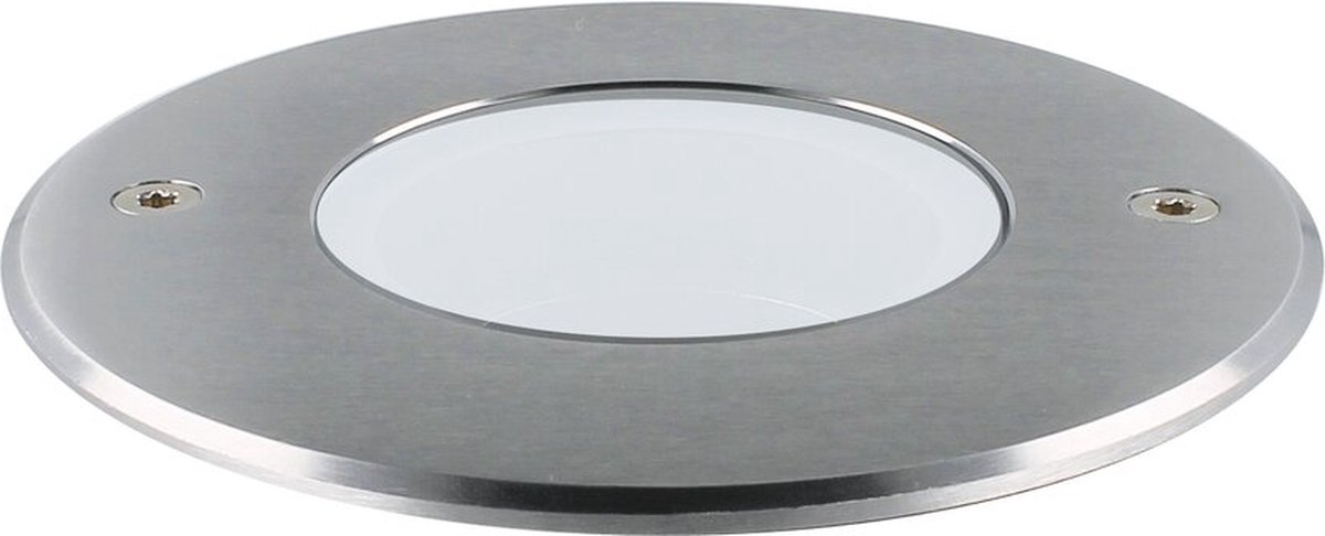 Grondspot LED voor buiten (IP67) - Alexis - GU10 - RVS - Rond Melkwit