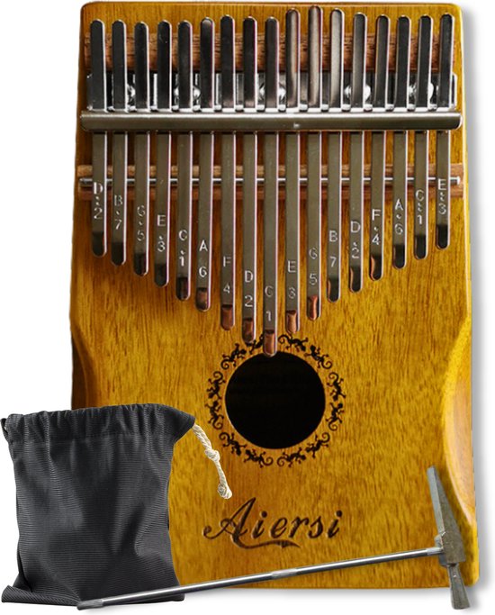 Kalimba met 17 Toetsen, Mahoniehout van
