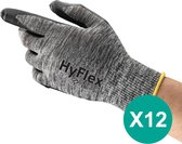 HyFlex® 11-801 - Werkhandschoen, DIY, Garage, Montage, XS, Grijs, 12 paar