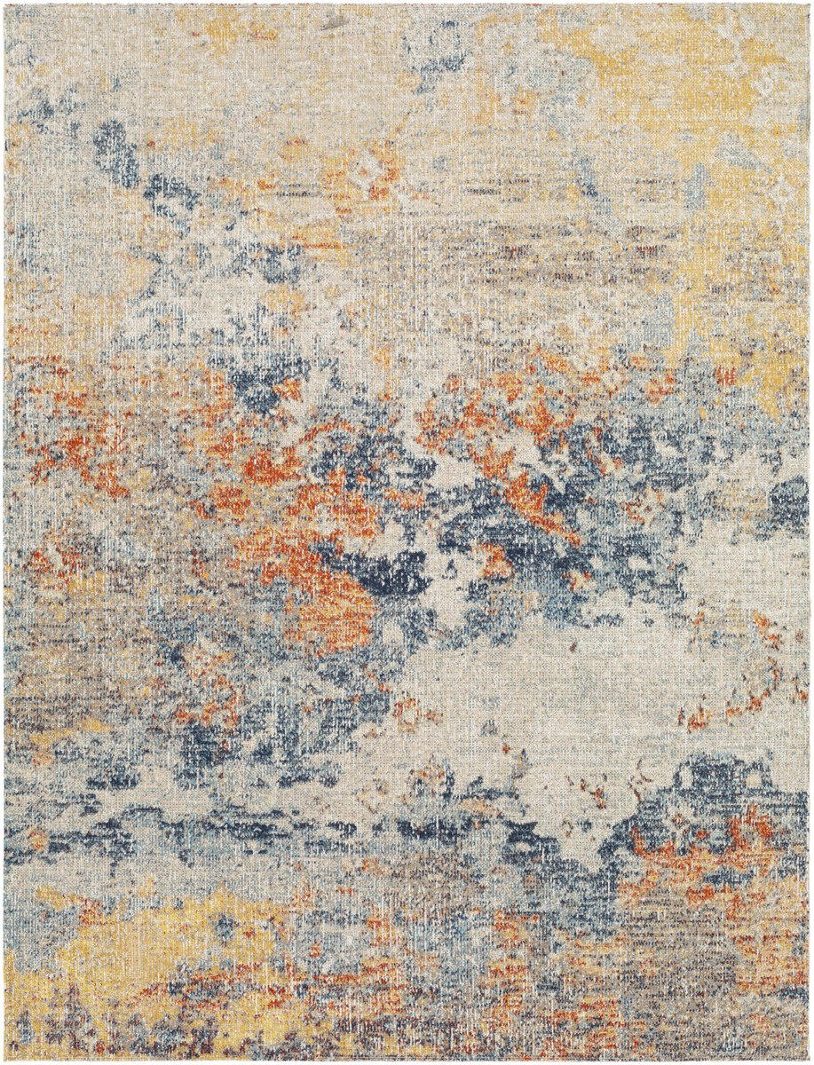 SURYA - MONA - Modern abstract design - Geel/blauw - Geschikt voor buiten