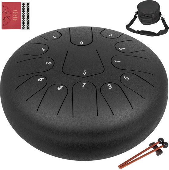 BrellaVio Lotus Tongue Drum avec livre d'enseignement - 16 cm - Handpan -  Tambour de