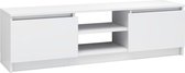 vidaXL - Tv-meubel - 120x30x35,5 - cm - bewerkt - hout - hoogglans - wit