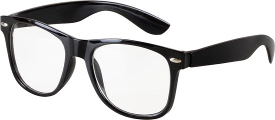 Bril Rockabilly Ray - Nerd - One Size - Volwassen - Een Stuk