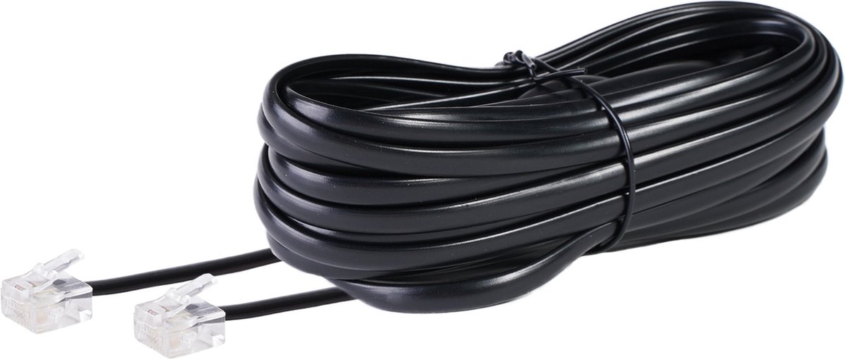 vivanco RJ45 8P4C aansluitkabel 6m zwart 12mm stekker