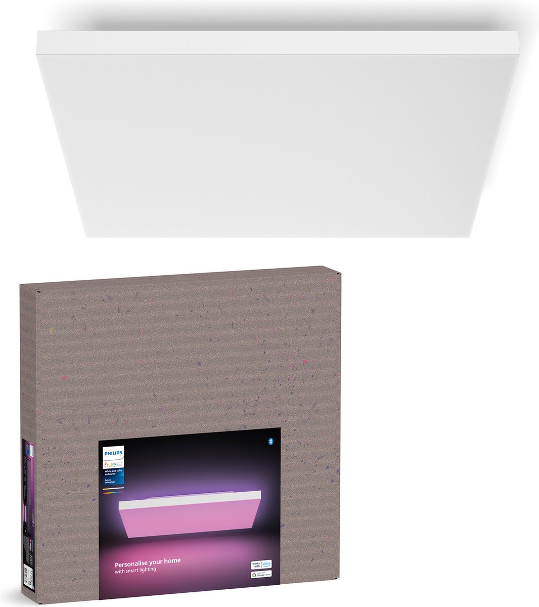 Philips Hue Datura Paneellamp - White and Color - Vierkant - Wit