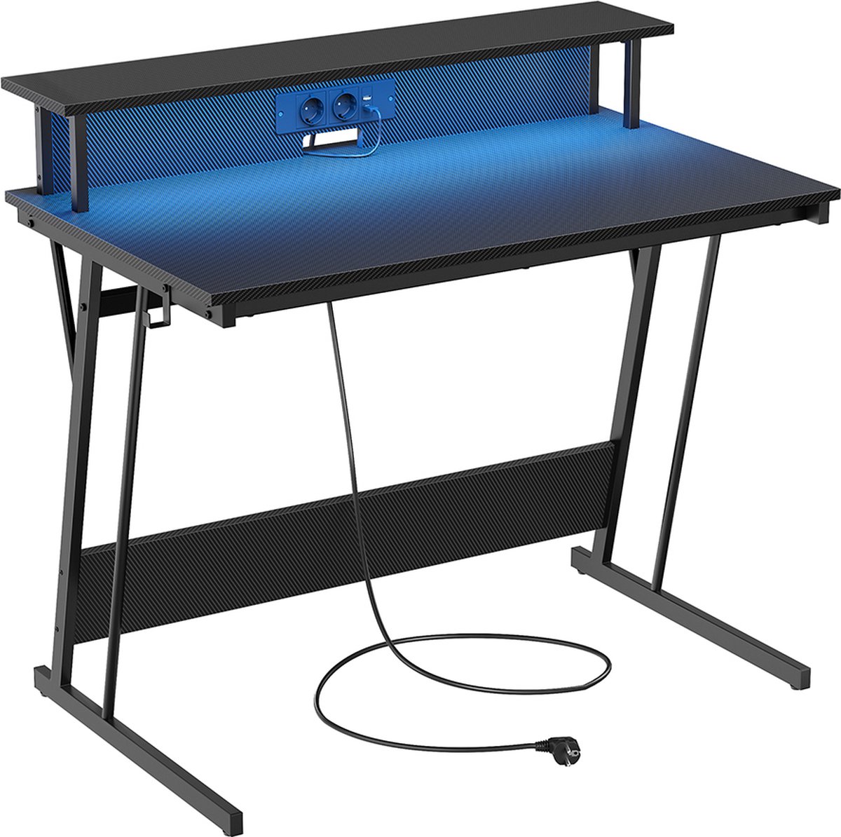 Bureau – Met stekkerdoos 60 x 100 x 76 cm roetzwart