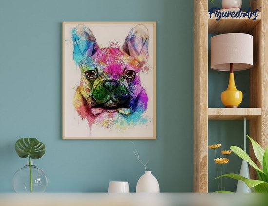 Figured'Art – Peinture Par Numéros Adulte Carlin Pop Art – 40x50 Cm Sans Châssis – Kit Complet : Toile, Peintures Acryliques, 3 Pinceaux – Loisir Créatif Anti-stress