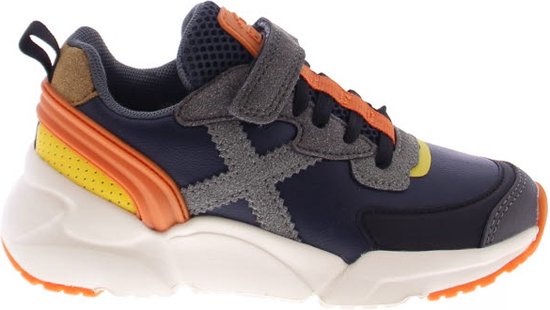 Munich Mini Track Lage sneakers Jongens Kids Grijs Maat 36 bol