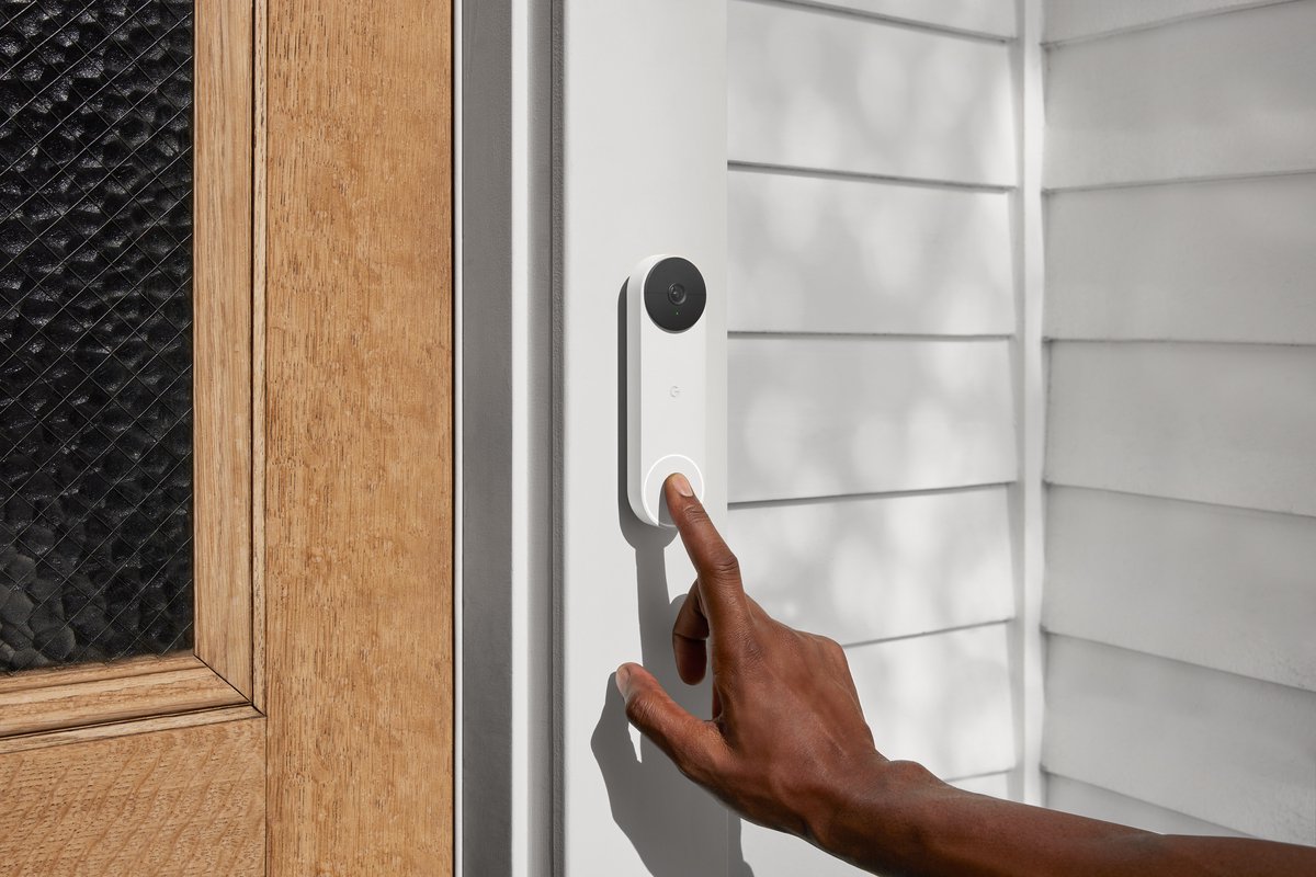Google Nest Videodeurbel - Deurbeldrukker - Batterij - Wit
