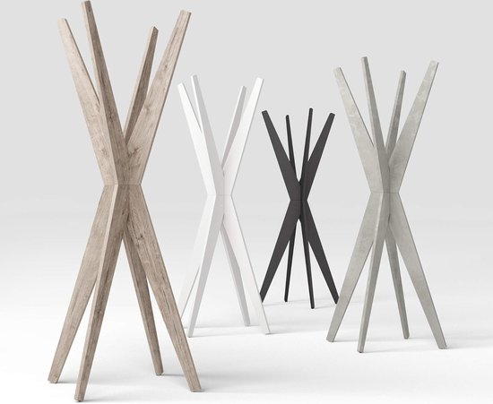 Staande Design Kapstok in Zwart Essen - Modern en Functioneel van Merkloos	 — afbeelding 2
