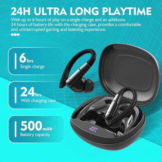 PowerLocus Edge Bluetooth-hoofdtelefoon, draadloos, on-ear