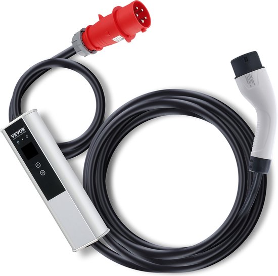 VDLPOWEREU EV Oplader type 2, 3,6 kW autolaadkabel, oplader voor elektrische voertuigen, 16 A, 5 m, eenfasig, EU Schuko, IP65 (IEC 62196-2
