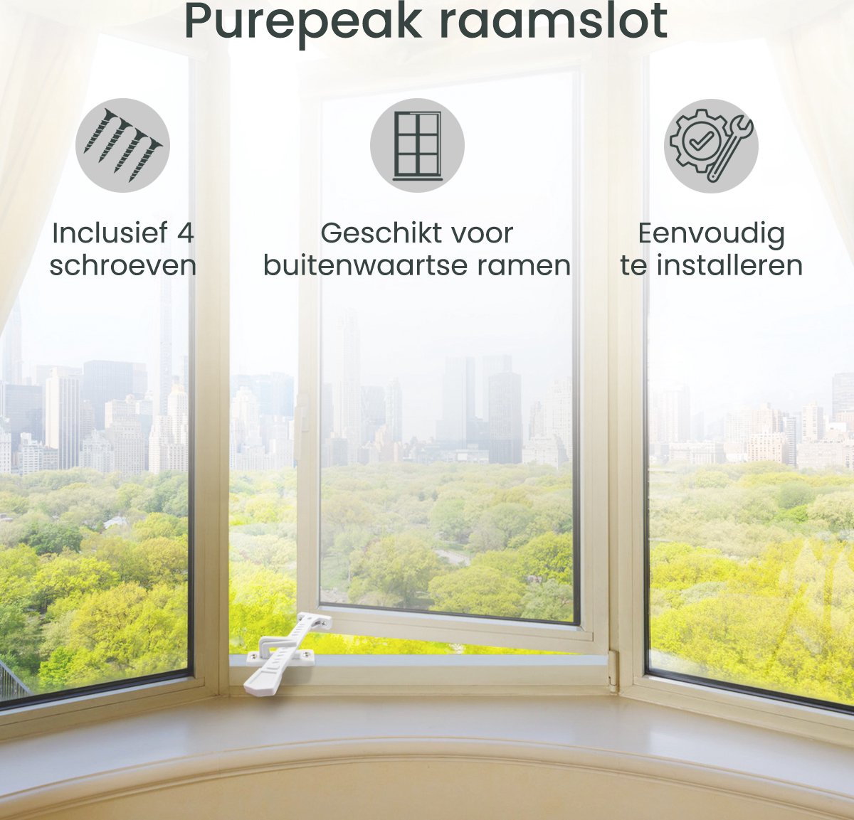 Purepeak Raambegrenzer - Kinderslot Raam thumbnail 3