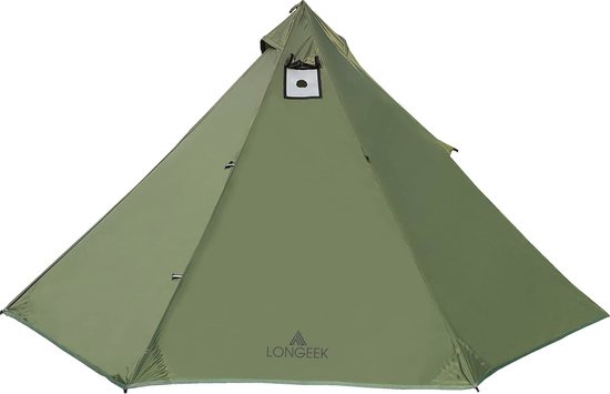 Tipi Tent voor 1-4 Personen - Lichtgewicht, Waterdicht en Snel op te Zet in de Natuur