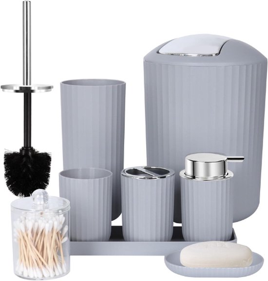 Keramische badkamer accessoires set, badkamer zeep en tandenborstel houder set, 4 stuks badkamer ijdelheid decor set, badkamer accessoire set, inclusief tandenborstelhouder, tuimelaar, zeepschaal