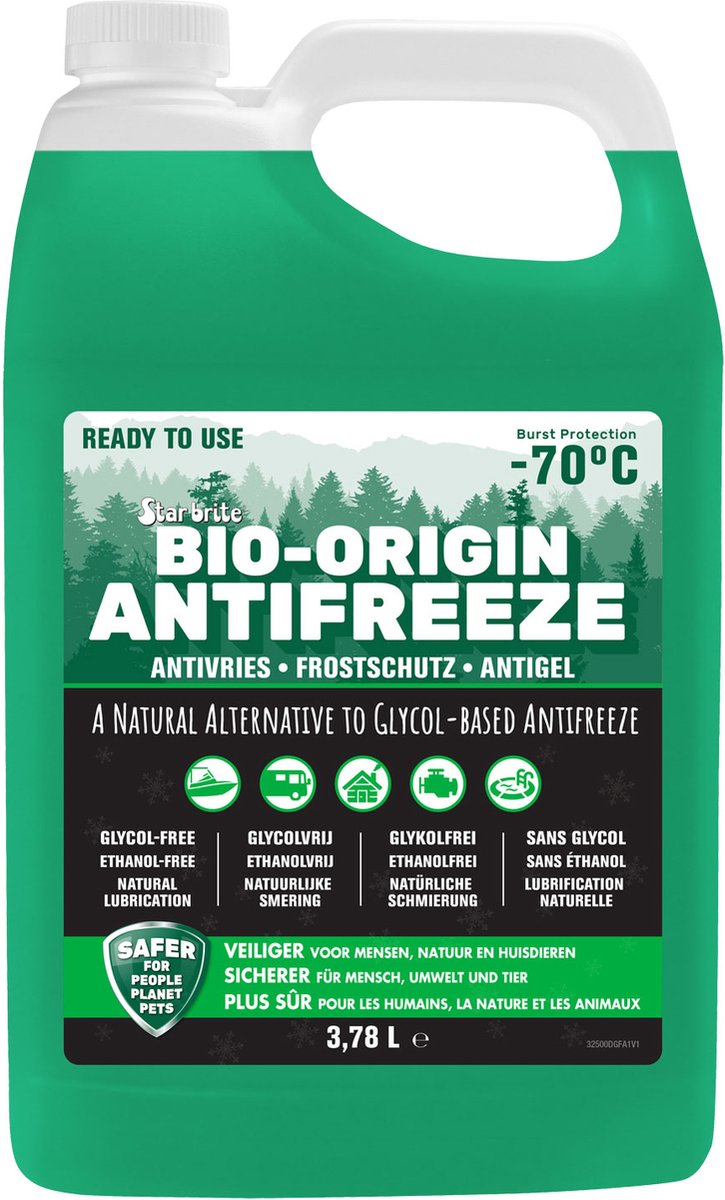 STAR BRITE Bio-Origin Antivries - Een Natuurlijk Alternatief voor Antivries op Glycolbasis - 3,78 L