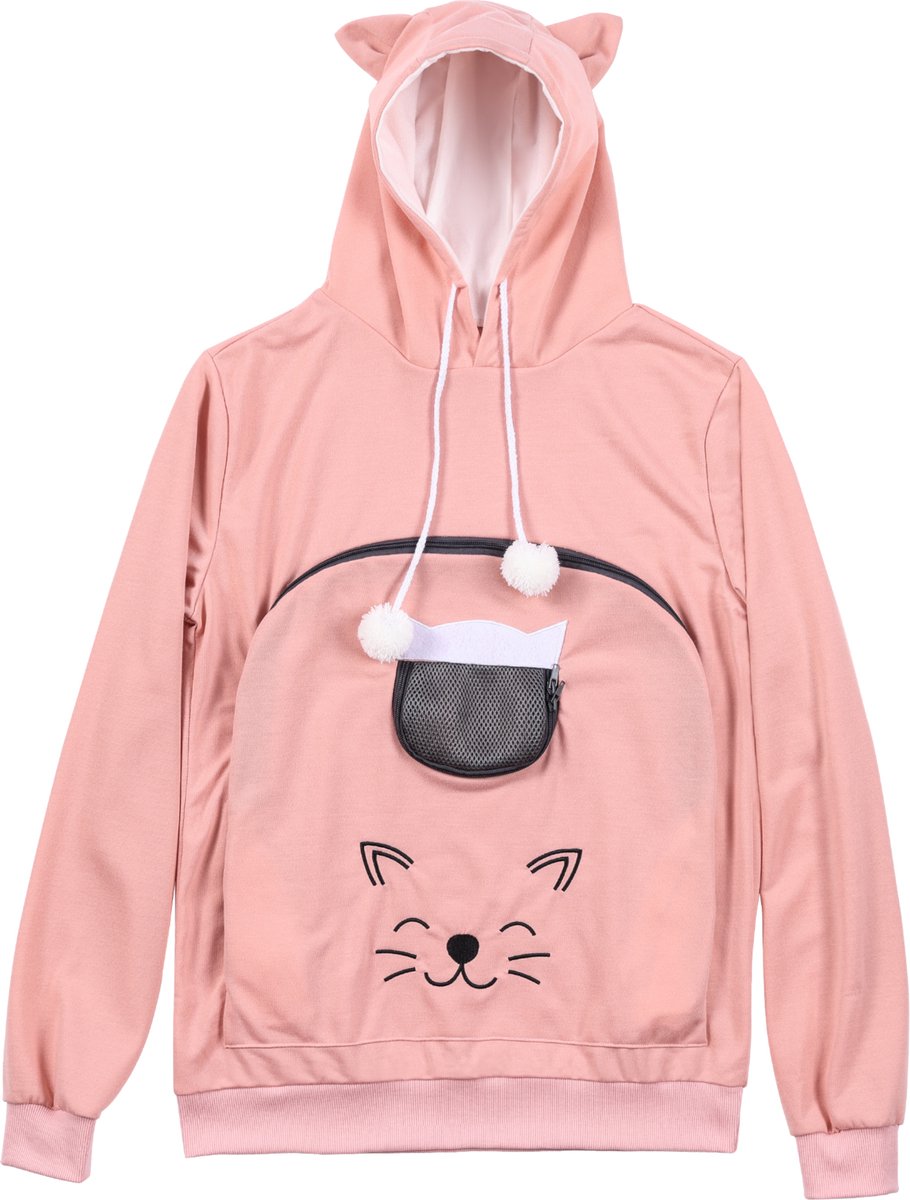 Dames Hoodie Met Huisdierenzak – Warm & Gezellig | Met Oren & Grote Zak | Voor Lente/herfst