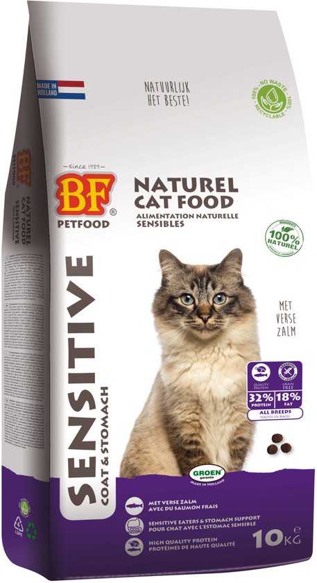 BF Petfood Kattenvoer Premium Sensitive Vacht - Maag - 10 kg
