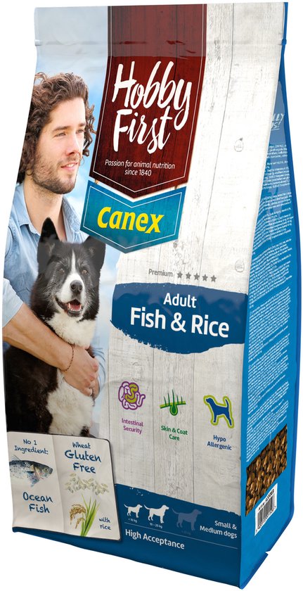 Hobbyfirst Canex Adult  - Vis & Rijst - Hondenvoer - 12 kg