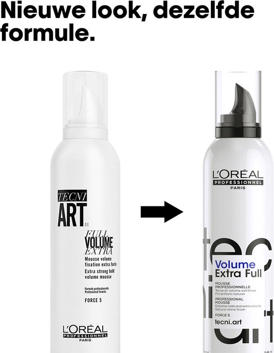 L'Oréal Professionnel Tecni.ART Volume Extra Full Mousse - Fixation extra forte - Pour cheveux fins - 250 ml