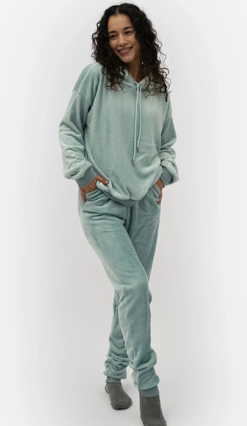 Apollo dames huispak Fleece - Loungeset - L/XL - Blauw