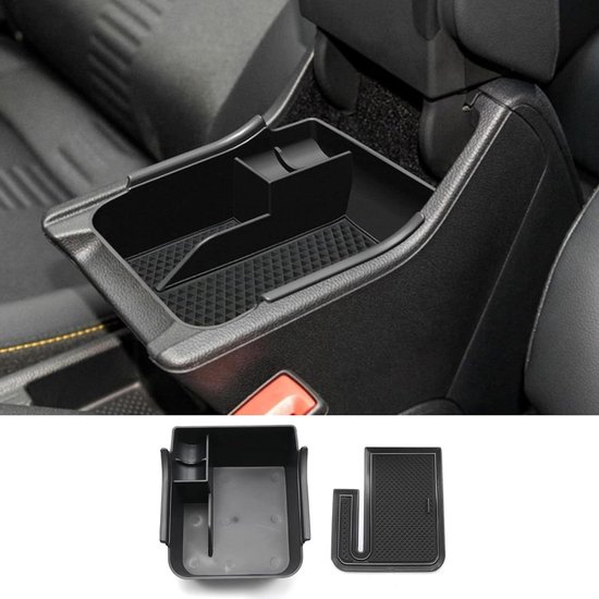 CDEFG Organizer voor centrale console, auto, armleuning, compatibel met Kia EV6 2022/2023, middenconsole, zwart