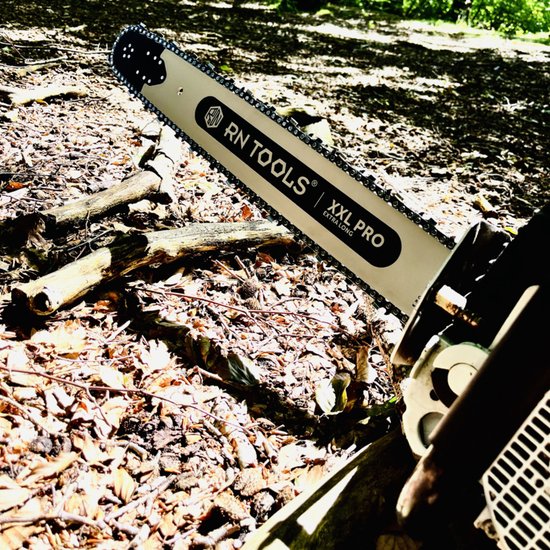 RNtools Zaagblad XXL Pro 63 cm met Vervangbaar Gelagerd Neusstuk voor de Kettingzaag (o.a. Stihl) + 2x RNtools Zaagketting 3/8 1.6mm 84 Schakels van RNtools — afbeelding 5