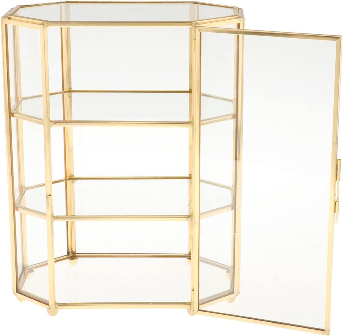 Goedkoopste Sieradenkistje met 3 niveaus - Glazen make-uporganizer - Multifunctionele vitrine - Opbergen make-up - Tafeldecoraties make up tafel