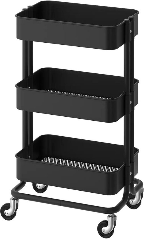 Trolley NARUP 2 schappen zwart