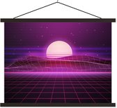 Affiche scolaire - Gaming - Néon - Rétro - 40x30 cm - Lamelles noires