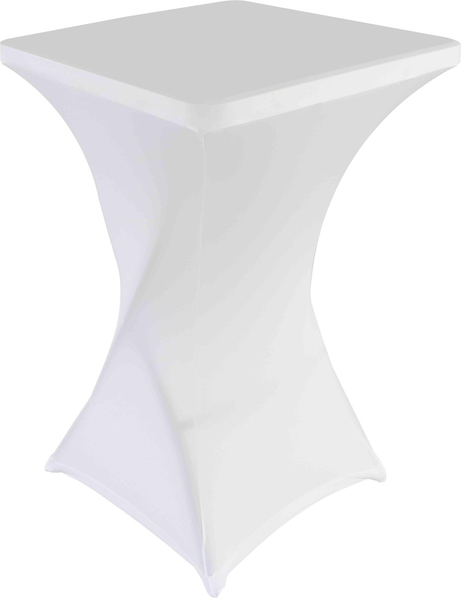 Oviala - Witte vierkante statafelhoes 70x70x80 cm - STRETCH