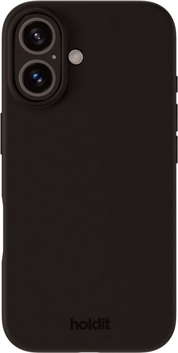 Holdit Silicone Case geschikt voor Apple iPhone 16 Plus - Zwart