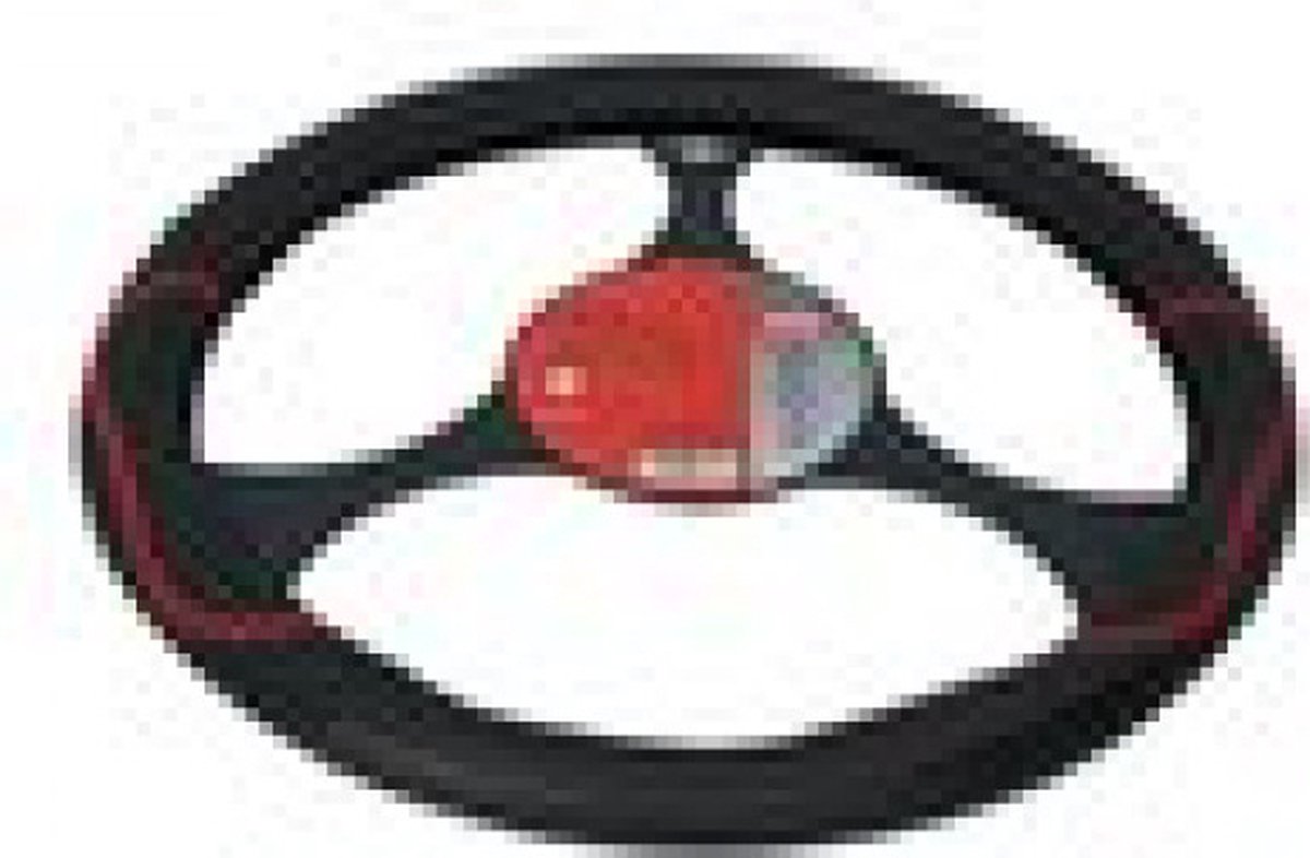 Carpoint Stuurhoes Auto - PU Leer Zwart met rode accenten - Voor sturen met een diameter van 37-39 cm – foto 2