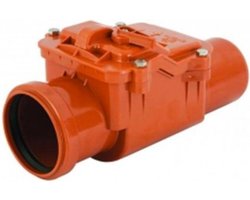 Riool terugslagklep 110mm roodbruin