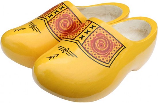 Gevavi Wooden Clog Motif VV Yellow - Unisexe - sabot taille 42