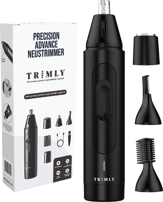 Neustrimmer 4-in-1 Advance oplaadbaar - Neushaartrimmer voor mannen en vrouwen - Wenkbrauw trimmer- Baard trimmer