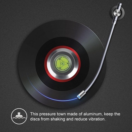 Gewichte für Schallplatten - Vinyl Plattenspieler Zubehör - Disc Stabilizer 225g van kwmobile — afbeelding 3