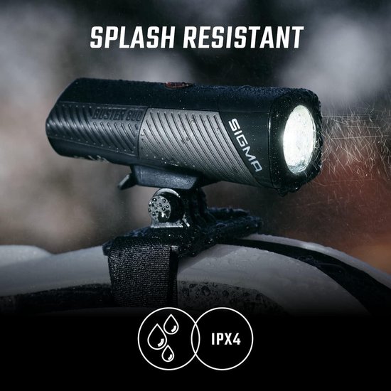 Led-helmlamp 800 lumen - batterijverlichting voor fietshelm met vijf modusprofielen - veilige bevestiging op fietshelm - kleur: zwart — afbeelding 2