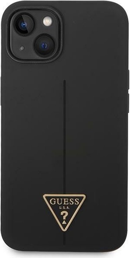 Guess - GUHCP14MSLTGK - iPhone - 14 - Plus - 6.7 - noir/noir - coque rigide - silicone - triangle