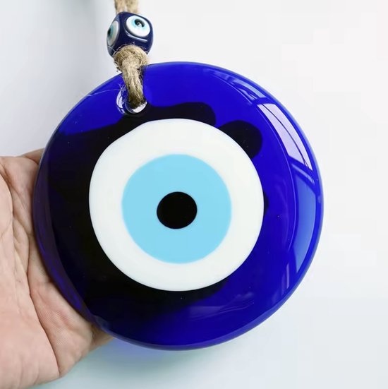 Turks Blauw Boze Oog Amulet Muur Ophanging 7 cm - Ornament Decoratie Wooncultuur Bescherming Zegen Charme Geschenk - Glazen Kralen Home Hanger Goedkope Talisman
