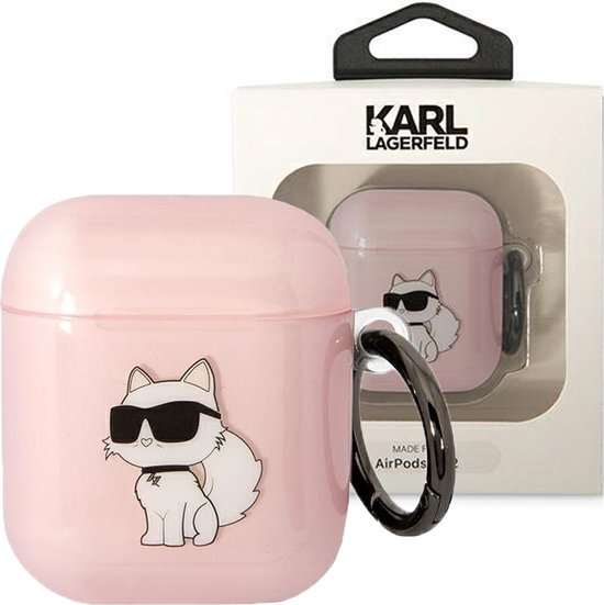 Strato in silicone posteriore Karl Lagerfeld Klaca3silchbk Airpods 3 Cover Preto/Preto Choupette