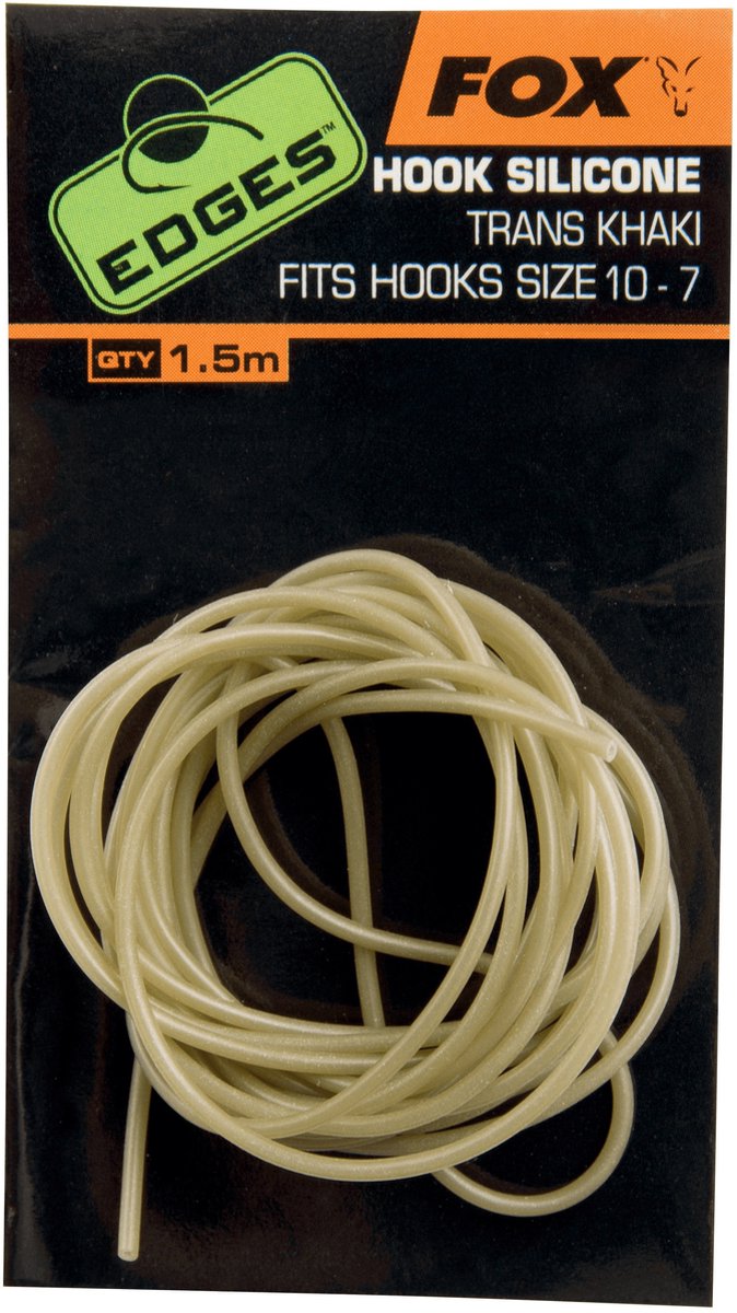 Fox Edges Hook Silicone - Trans Khaki - 1.5m - Grijs van Fox — afbeelding 3